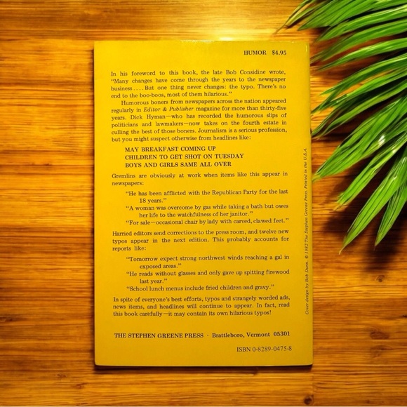 VINTAGE 1982 Stop the Presses! by Dick Hyman - Illustrated Humor Book - Picture 2 of 7